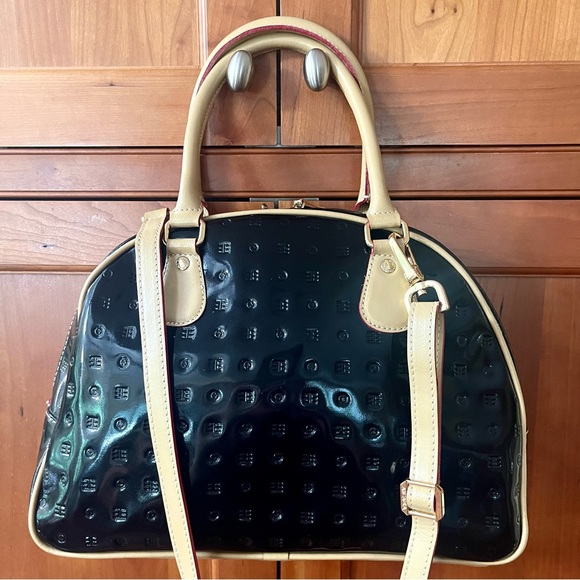 Authentic Arcadia Patent Leather Convertible Crossbody & Satchel Made In Italy - Picture 1 of 16